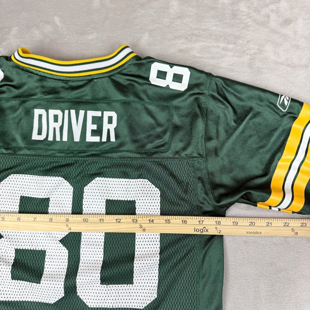 VTG Reebok Green Bay Packers Youth L Green Donald Driver 80 NFL Onfield NFL 00s - Picture 7 of 10